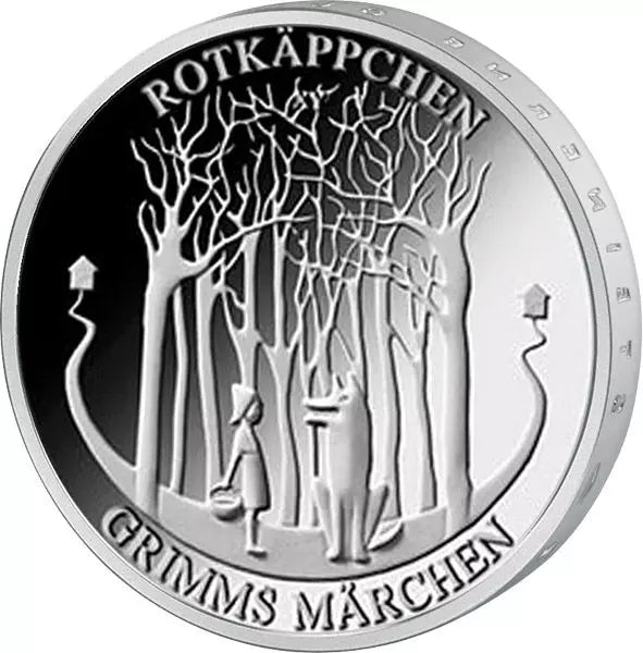 Pièce de 20 euros d'Allemagne, Contes de Grimm, Le Petit Chaperon rouge, 2016, état neuf