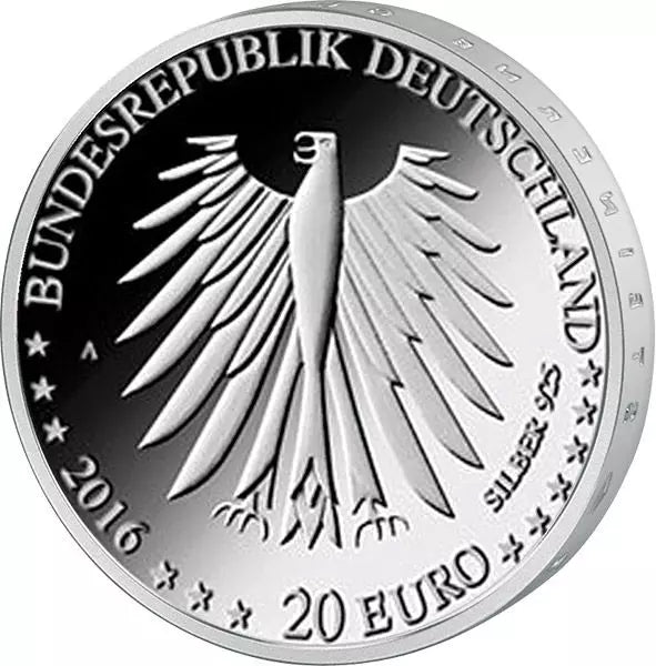 Pièce de 20 euros d'Allemagne, Contes de Grimm, Le Petit Chaperon rouge, 2016, état neuf