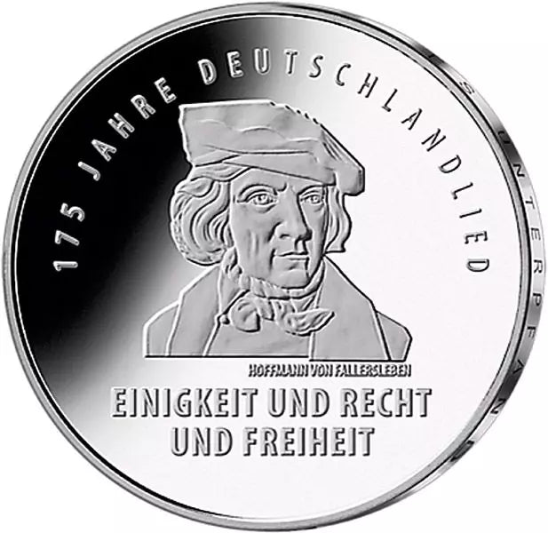 20 euros BRD 175 ans de l'hymne national allemand 2016 Disque poli