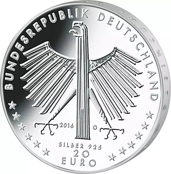 Pièce de 20 euros, Allemagne, 125e anniversaire, Otto Dix, 2016, état neuf