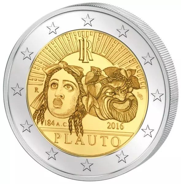 2 euros Italie 2 200. Anniversaire de la mort de Titus Maccius Plautus 2016
