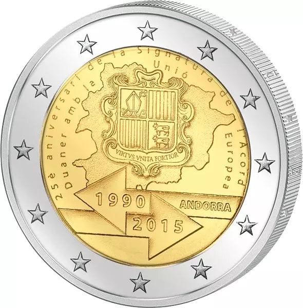 2 euros Andorre 25 ans d'union douanière avec l'UE 2015