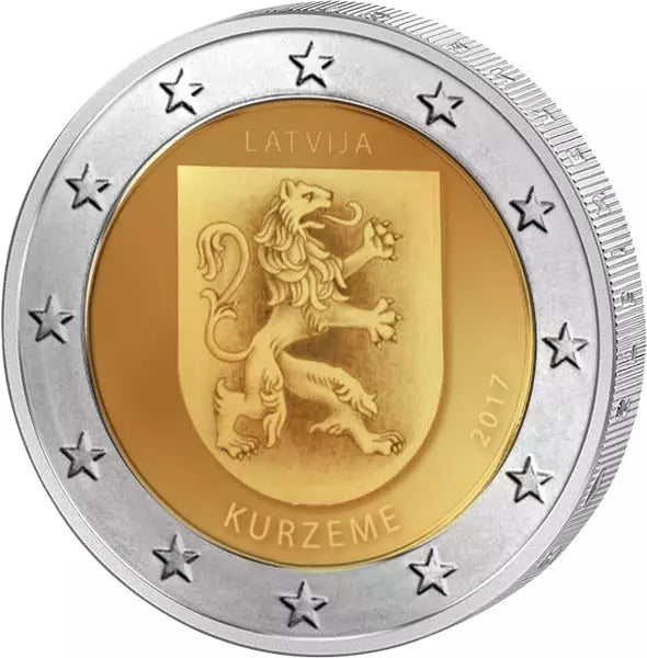2 Euro Lettonie Région Courlande 2017