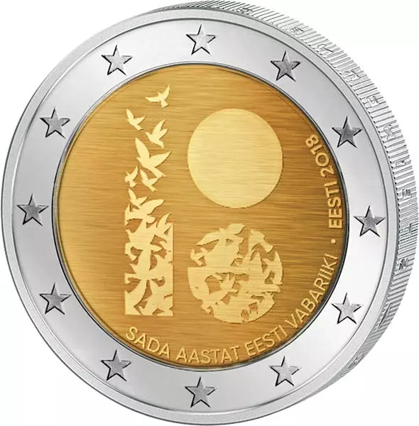 2 euros Estonie 100 ans de la République 2018
