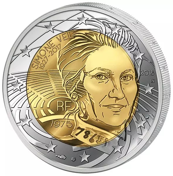 2 Euro France 1er anniversaire de la mort de Simone Veil 2018