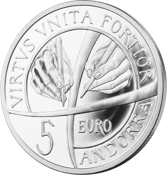 5 euros Andorre 25 ans de la Constitution d'Andorre 2018