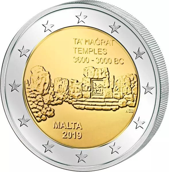 2 euros Malte Temple de Ta' Hagrat 2019