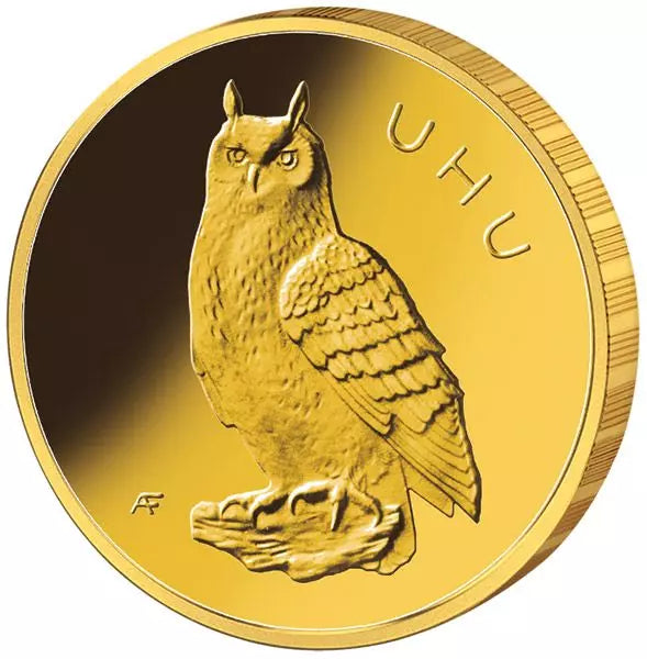 Pièce de 20 euros d'Allemagne, Oiseaux indigènes, Grand-duc d'Europe, 2018, État neuf
