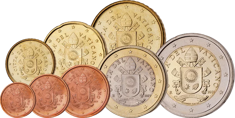 Coffret de pièces en euros du Vatican, édition premier jour 2019