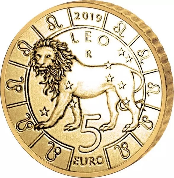 5 euros Saint-Marin Signe astrologique Lion 2019