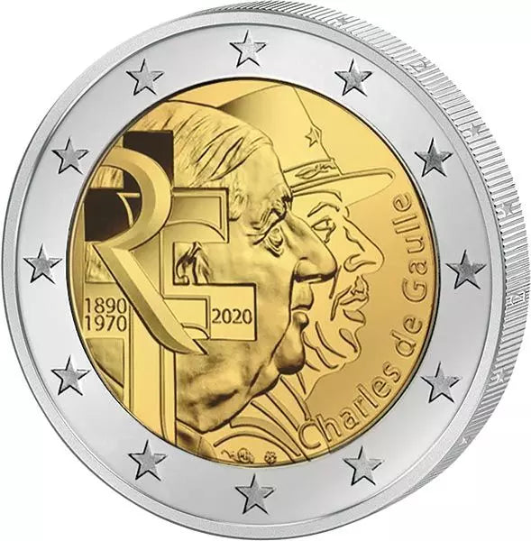 2 euros France Charles de Gaulle 2020