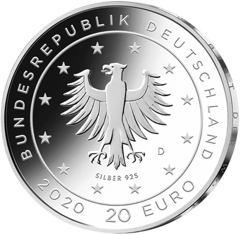 Pièce de 20 euros d'Allemagne, Le Loup et les Sept Chevreaux, 2020, état neuf