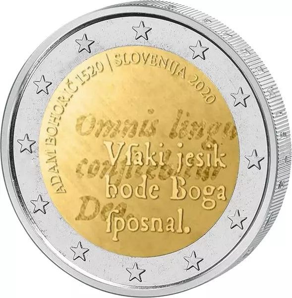 2 euros Slovénie 500e anniversaire d'Adam Bohoric 2020